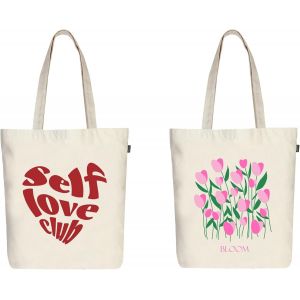 SJZG-Ecoright Sacs Fourre Tout En Toile Pour Femme, Sac Fourre Tout R&eacute;utilisable Cabas Fermeture Eclair, Id&eacute;al Pour L'&Eacute;picerie - Neuf