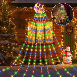 Kal-346 Led En Rgb, Guirlande Lumineuse Sapin De Noel Avec 8 Modes - Parfaites Pour Les Décorations De Fête, Noël, Célébrations Et Pour Une Utilisation En Intérieur Et En Extérieur - Neuf