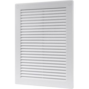 KALANKA-Grille d'aération rectangulaire plate en plastique blanc de 14 x 20,3 cm (dimensions d'ouverture) u2013 Déflecteur d'air u2013 CVC 17,8 x 25,4 cm (dimensions totales) - Neuf