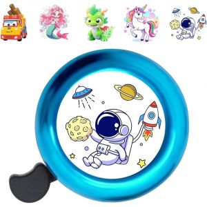 Kal-Sonnette De Vélo Pour Enfant Garçon Et Fille - Pour Vélo, Draisie, Trottinette, Tricycle, Vtt, Enfant (Cloches + 6 Autocollants) - Neuf