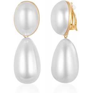 Kal-Boucles D'oreilles Clip Dor&eacute;es U2013 Cr&eacute;oles &Eacute;l&eacute;gantes Avec Fermoir Confortable Pour Femme - Neuf