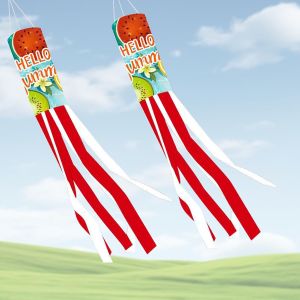 MEVRONISSHOP-2 Pi&egrave;ces Past&egrave;que Manche &agrave; Air, 100cm Manche a Air Polyester pour Accrochage de Ext&eacute;rieur Jardin Terrasse ou F&ecirc;te Camping de Plage D&eacute;coratives - Neuf