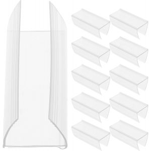 Lot de 30 Porte-&Eacute;tiquettes en PVC Transparent, Supports d'&Eacute;tiquettes pour &Eacute;tag&egrave;res en Bois et M&eacute;tal, Id&eacute;al pour Supermarch&eacute;, Bureau et Maison, &Eacute;tiquettes de Prix sur &Eacute;tag&egrave;re - Neuf
