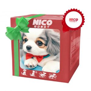 Jouet interactif en peluche pour chiot - Robot chien electronique qui marche, aboie, hoche la tete et remue la queue - Cadeau parfait pour les garcons et les filles - Neuf
