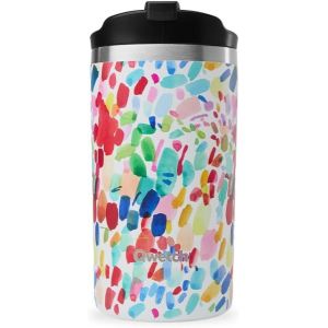 Travel Mug Isotherme - An&eacute;mones 350ml - Caf&eacute; & Th&eacute; en Inox - 6h Chaud et 12h Froid - Sans BPA, &Eacute;tanche, Mug de voyage - Neuf