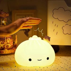 Lumi&egrave;re De Boulette Pour Les Enfants,Veilleuse Mignonne Changeant De Couleur Silicone Veilleuse Charge Usb,Lampe Spongieuse Pour Gar&ccedil;ons Filles Cadeau Kawaii - Neuf