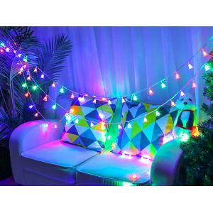 Guirlande Lumineuse De 20 Led Multicolores En Forme De Cloches De No&euml;l Pour D&eacute;coration Int&eacute;rieure/Ext&eacute;rieure - Neuf