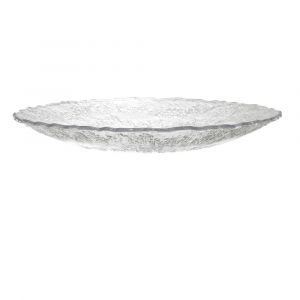 PLATEAU ROND PET EFFET CRISTAL 42.5CM TRANSPARENT - Neuf