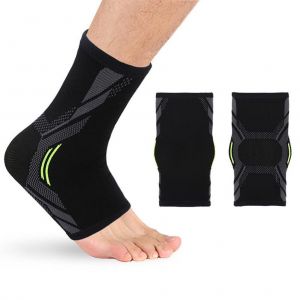 Lot De 2 Chevilleres Tricotees Extensibles Pour Homme Et Femme, Ideales Pour Le Sport, Le Fitness, La Course A Pied, Les Entorses, Les Douleurs Articulaires Et La Fasciite Plantaire - Neuf