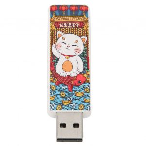 Cle USB 2.0 a motif chat mignon, remplacement a chaud, Plug and Play, norme USB 2.0, resistance aux chocs, memoire portable, cle USB, motif chat, 128 Go - Neuf