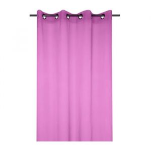 Voilage Uni 135 X 260 Cm Mona Rose Fuchsia - Neuf