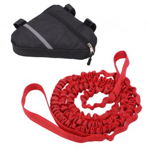 Corde De Remorquage Elastique Pour Velo, Sangle De Traction Pour Velo, Laisse De Traction Pour Remorque Vtt Pour Balades En Famille En Plein Air, Ensemble De Cordes De Remorquage Rouges - Neuf
