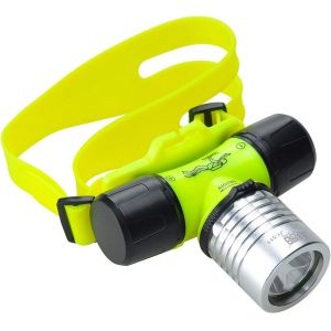 Lampe Frontale De Plongée,300lm Led Super Lumineux Lampe De Poche Sous-Marine 80 Mètres Plongée Torche Pour Plongée,Sports De Plein Air,Randonnée,Camping,Pêche De Nuit,Réparer - Neuf