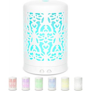 L'Huile essentielle Diffuseur & Aromathérapie Humidificateur: Céramique Blanche Arôme Infuseur à la Maison, une Chambre à coucher, Bureau, 100ml Diffuseur d'Air pour la Salle, Petite, sans Eau U - Neuf