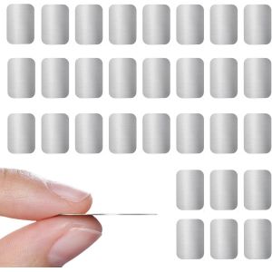 Kalanka-Plaque Métallique Pour Aimants, 30 Pièces Plaque Métallique Autocollanteavec Adhésif Pour Aimant Téléphone Voiture, Plaques Fines De Métal Pour Support Voiture Magnétique - Neuf