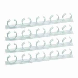 Boîte De Rangement Pour Herbes Et Épices 4 X 5, Peut Contenir 20 Pots, Support À Épices De Cuisine Avec Clips, Support De Rangement Pour Pots À Épices De 3,3 À 4,2 Cm Avec Adhésifs Ou Vis, Blanc - Neuf