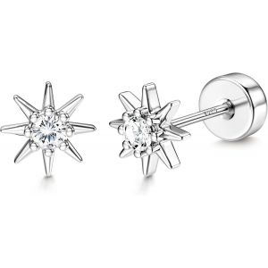 Kal-Boucles D'oreilles Femme Or 14 Carats Petites Piercing Oreille Argent 925 Femme Piercing Tragus Or Boucle D'oreille Homme Piercing Helix Bijoux Femme - Neuf