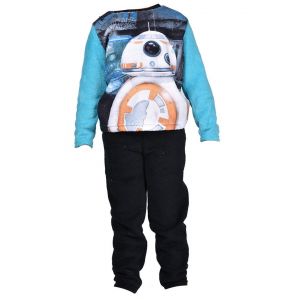 Pyjama Gar&ccedil;on Star Wars Fantaisie En Coton Ultra Confort Star Wars Hq2026 Turquoise En Polaire - Neuf