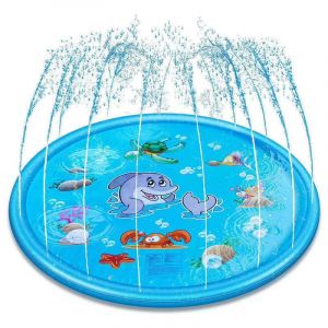 Tapis De Jeu À Jet D'eau Pour Enfants, Tapis D'arrosage Pour Enfants, Tapis De Jeu D'extérieur, Arroseur De Jardin Pour Filles Et Garçons, Jardins Et Pelouses 170 Cm - Neuf