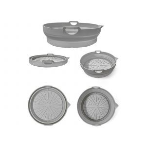 Plaque De Cuisson Pliable En Silicone Gris 23 Cm Pour Friteuse &Agrave; Air - Neuf