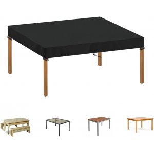 Housse De Protection &Eacute;tanche Pour Table De Jardin Housse Plateau De Table De Jardin Housse De Protection Table De Jardin Anti-Uv Tissu Oxford 420d Couverture Table De Jardin 120x90x15cm - Neuf