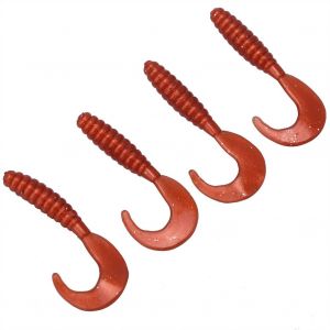 Lot De 14 Leurres De Peche Colores En Forme De Vers Avec Hamecons A Tete Plombee, Boite Fishtackle - Neuf