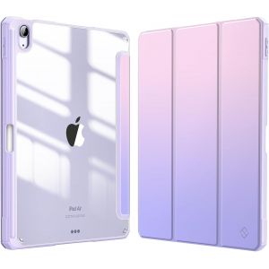 Coque Pour Ipad Air 11 Pouces M3/M2 (2025/2024),Ipad Air 5/4 10.9 Pouces (2022/2020)-[Rangement De Stylet] Housse Transparente Claire Etui Antichoc Veille/Réveil Auto,Ombre Fantaisie - Neuf