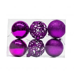 6PCS Boule de No&euml;l Plafond d'Obturation Lumineux Creux de Ballon Chris - Neuf