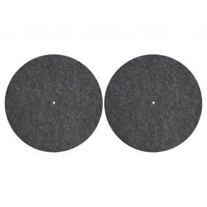 Vinyle platine disque pad emp&ecirc;cher l'&eacute;lectricit&eacute; statique r&eacute;duire les vibrations LP doux lecteur de disque vinyle Slipmat 2pcs - Neuf