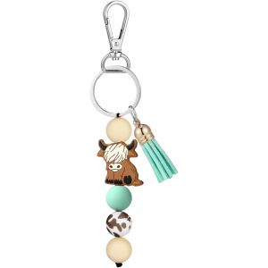 Kal-Highland Cow Keychain Highland Cow Party Gifts Cute Animal Keychain With Tassel For Women Men Gifts - Neuf