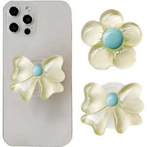 KAL-Bague Telephone Portable Support Pour T&eacute;l&eacute;phone Airbag Forme Fleurie Design En Forme De Noeud R&eacute;tractable Convient &Agrave; La Famille Et Aux Amis - Neuf