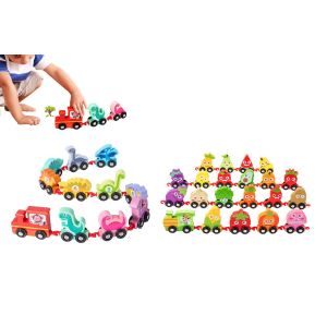 Train en bois avec chiffres pour enfants - Jouet &eacute;ducatif - 2 pi&egrave;ces - &Agrave; partir de 4 ans - Neuf