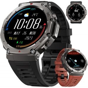 Ulteronixshop-GPS Montre Connect&eacute;e Homme 48mm,Bo&icirc;tier en Alliage,5ATM &Eacute;tanche Montre de Sport avec 110+ Mode Sport/Surveillance du Sommeil/de la Sant&eacute;,Ecran Amoled,20 Jours d'autonomie pour Android i - Neuf