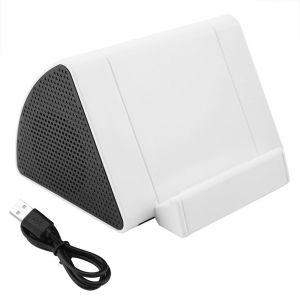 HJLIAN Haut-parleur a induction sans fil pour telephone, amplificateur stereo, station d'accueil, haut-parleur tactile portable (blanc) - Neuf