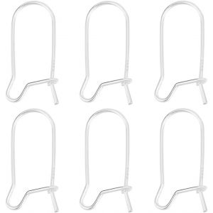 Kal-1 Boîte 10 Pièces Boucles D'oreilles Rein Crochet 925 Connecteur De Fil D'oreille En Argent Sterling 17.5mm Pour La Fabrication De Bijoux Accessoires Bricolage Boucles - Neuf