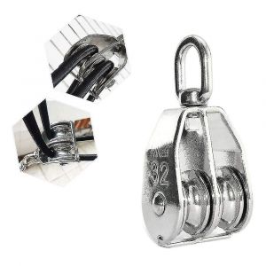 Poulie en acier inoxydable,capacit&eacute; de charge &agrave; double poulie 250 kg (kui) - Neuf