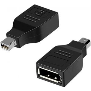 TIANYI-Adaptateur Mini DisplayPort mâle vers DisplayPort femelle Noir | Mini DP vers DP Adaptateur convertisseur Thunderbolt pour PC Mac - Neuf