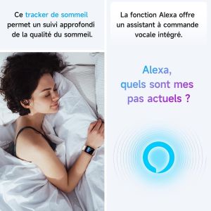 Montre Connect&eacute;e Femme Homme Appel Bluetooth, 1.8U201D Smartwatch Avec Alexa Int&eacute;gr&eacute;, Moniteur De Sommeil Cardiofr&eacute;quencem&egrave;tre Spo2, Etanche Ip68 Montre Avec 100 Sportifs Pour Android Ios Cadeaux, R - Neuf