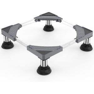 Support De Machine À Laver 4 Pieds À Ventouse Socle Lave Linge Charge 250 Kg Pour Frigo Lave-Linge Sèche-Linge Réglable 45-65 Cm (Gris) - Neuf