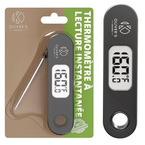 KAL-® Thermomètre De Cuisine Digital À Lecture Instantanée Pour La Viande - Sonde De Cuisson Avec Affichage Lcd - Pour Grillades, Barbecue, Pâtisserie - Neuf