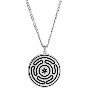 Trahoo-Collier Hécate Pour Hommes Pendentif Roue D'hécate Viking Triple Déesse Roue Amulette Païen Wiccan Bijoux Cadeaux Femmes - Neuf