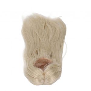 Perruque de poupée articulée à rotule Cheveux longs et raides avec frange Fibre de lait avec tissu maille Or de lait 1/3 22-23cm Tour de tête - Neuf