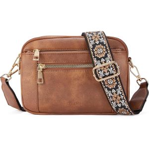 RFCBC-Sac à bandoulière pour femme - En cuir synthétique - Petit sac à bandoulière pour femme - Avec 2 sacs à bandoulière avec bandoulière amovible - Neuf