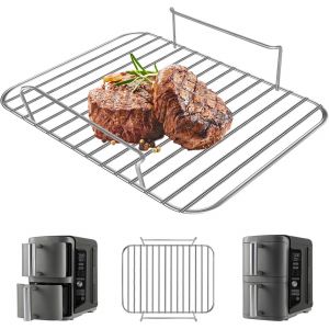 APLU-Pi&egrave;ces De Rechange Pour Friteuse &Agrave; Air Comprim&eacute; Ninja Sl401 Doublestack Xl 2,21,6 X 18,3 X 4,6 Cm,Accessoires De Grille De Cuisson Vapeur,Passe Au Lave-Vaisselle - Neuf