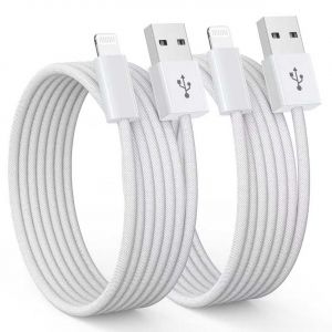 Kalanka-Lot De 2 C&acirc;ble De Chargeur Iphone 2m, Mfi Certifi&eacute; C&acirc;ble,Fil Solide Charge Rapide Compatible Avec Iphone 14 13 12 11 Pro/Pro Max, Xs Xr X 8 7 6 5 Se - Neuf