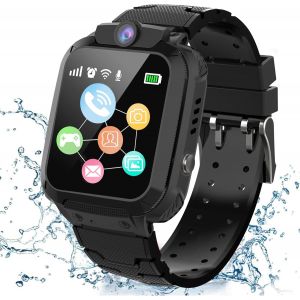 JGD-Montre Connect&eacute;e Enfant GPS T&eacute;l&eacute;phone, Montre GPS Enfant Gar&ccedil;ons Filles avec Appel Bidirectionnel Voice Chat Familial SOS IP68 Cam&eacute;ra Jeux Mode Classe R&eacute;veil, Montre Intelligente Enfants Cadeau - Neuf