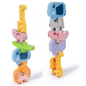 Les Jouets en bois pour les 1 Ans Garçons des Cadeaux, de l'Empilement des Animaux Jouets pour les 1-3 Ans Filles, les Blocs de Construction Jouets Montessori, Sensorielles Jouets de Bébé 6-12 Mois - Neuf