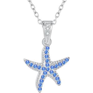 Kales-Collier Pendentif &Agrave; Th&egrave;me Oc&eacute;an Pour Femmes Argent Aaa Zircone Cubique Bijoux Cadeaux Pour Femmes Filles - Neuf