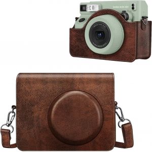 Case for Fujifilm instax Wide 400 Instant Camera,PU Leather Travel Camera Cover Protective Pouch Case with Removable Shoulder Strap,,Brown,Case for Fujifilm instax Wide 400 - Neuf