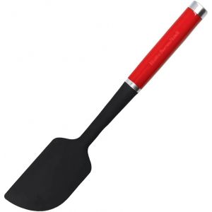 Kalanka-- Spatule De Cuisine En Silicone Et Inox, T&ecirc;te Souple &Agrave; Face Arrondie, R&eacute;sistant &Agrave; La Chaleur - Couleur Rouge Cerise - Neuf